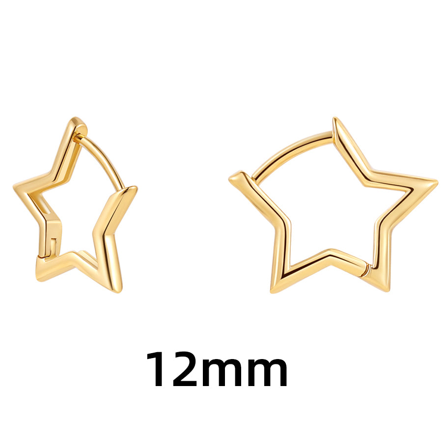 1 Pair Simple Style Heart Shape Plating Copper Earrings