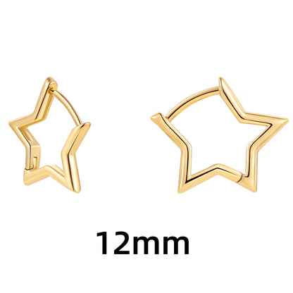 1 Pair Simple Style Heart Shape Plating Copper Earrings