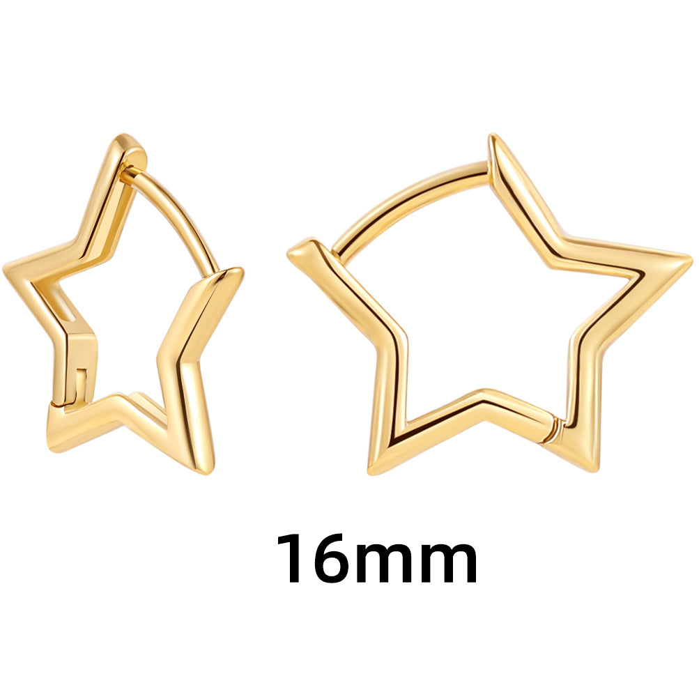 1 Pair Simple Style Heart Shape Plating Copper Earrings