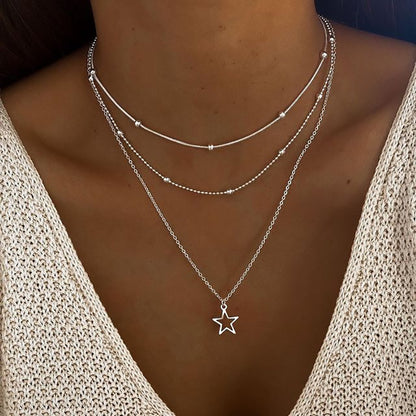 Simple Style Star Alloy Plating Necklace 1 Piece