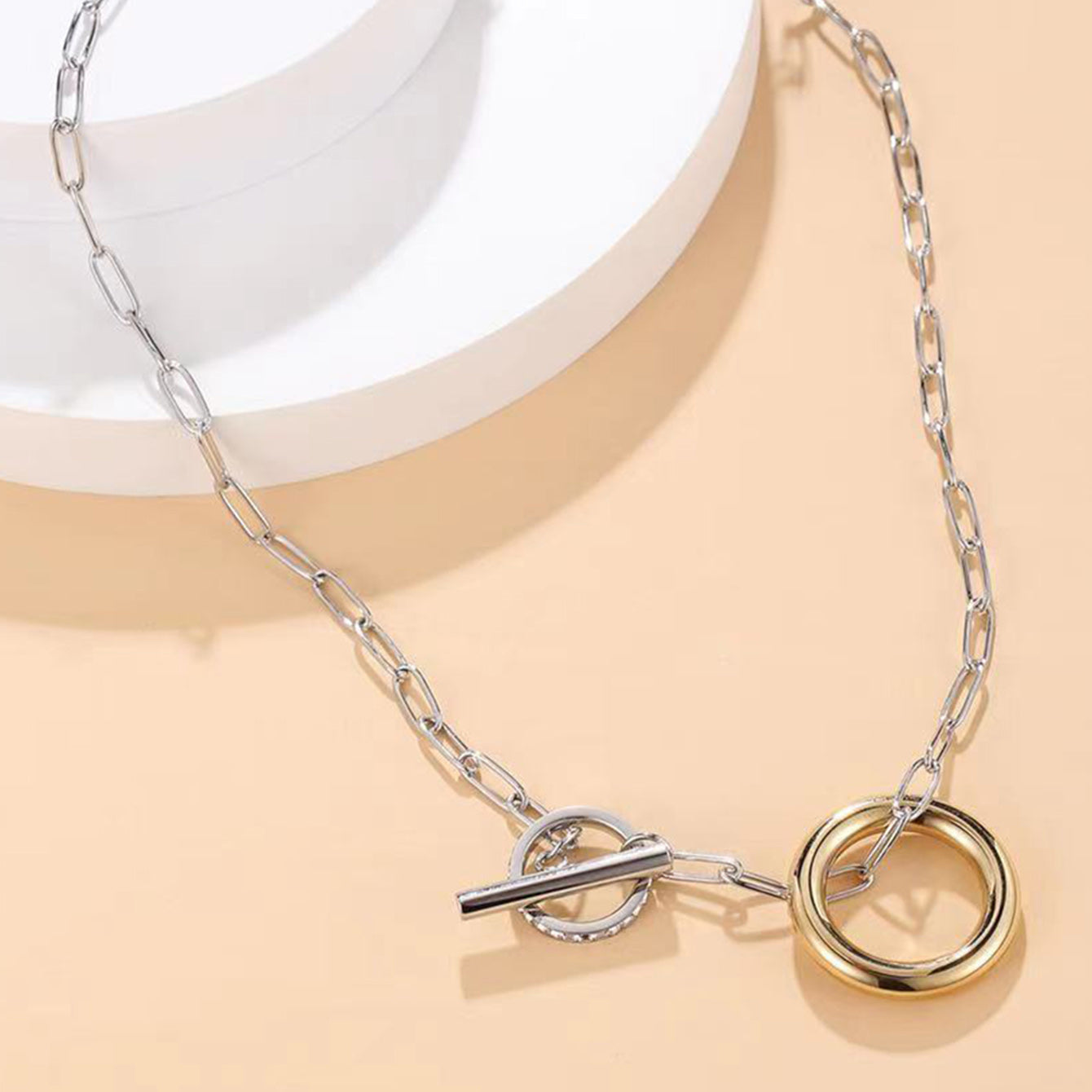 Simple Style Geometric Stainless Steel Necklace Chain Stainless Steel Necklaces 1 Piece