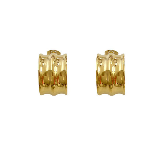 Simple Style C Shape Plating Stainless Steel Ear Studs