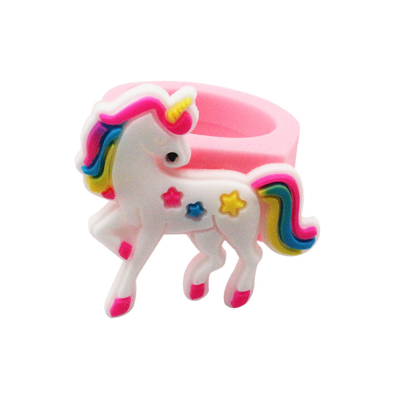 Fashion Unicorn Plastic Epoxy Rings 1 Piece