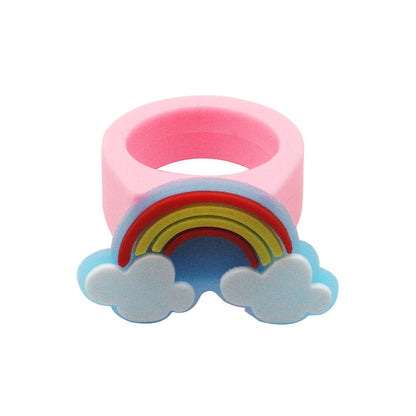 Fashion Unicorn Plastic Epoxy Rings 1 Piece