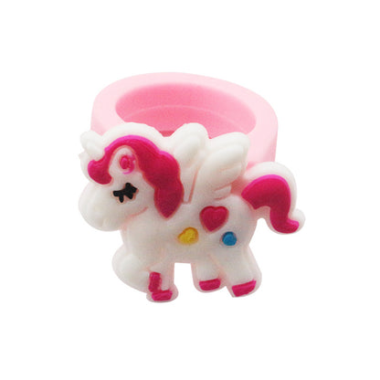 Fashion Unicorn Plastic Epoxy Rings 1 Piece