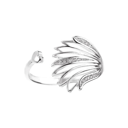 Fashion Wings Copper Rings Inlay Zircon Copper Rings