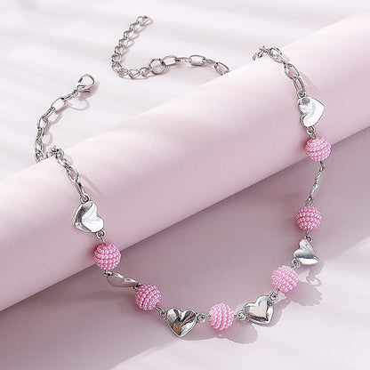 Fashion Heart Shape Alloy Patchwork Necklace 1 Piece