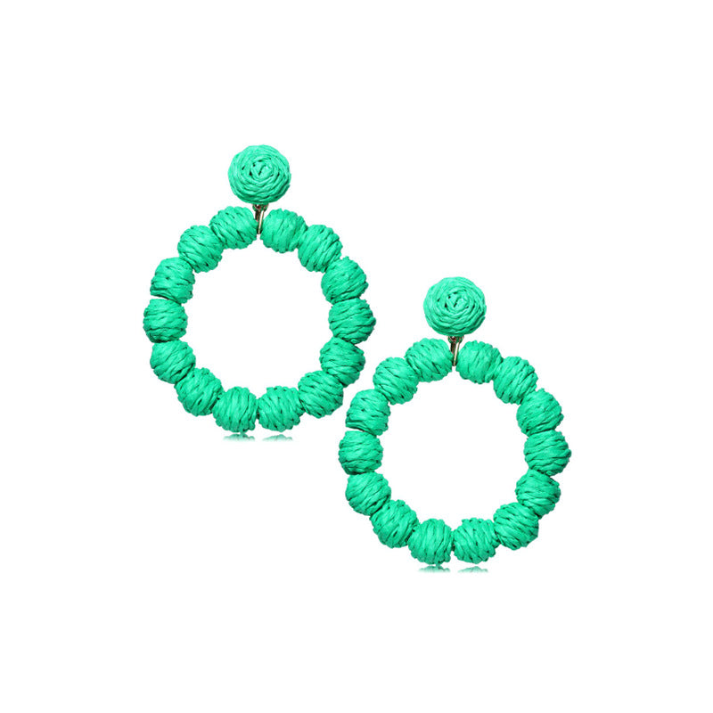 Retro Solid Color Wax Line Drop Earrings