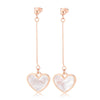 Ins Style Retro Fashion Heart Stainless Steel Plating No Inlaid Earrings