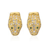 Fashion Snake Leopard Copper Ear Studs Gold Plated Zircon Copper Earrings