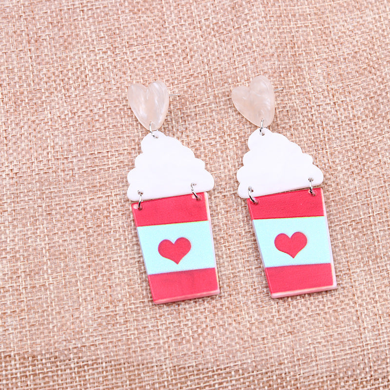 Cartoon Style Geometric Arylic Earrings