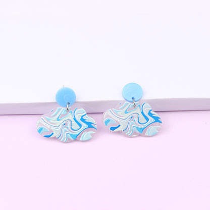 Cartoon Style Geometric Arylic Drop Earrings