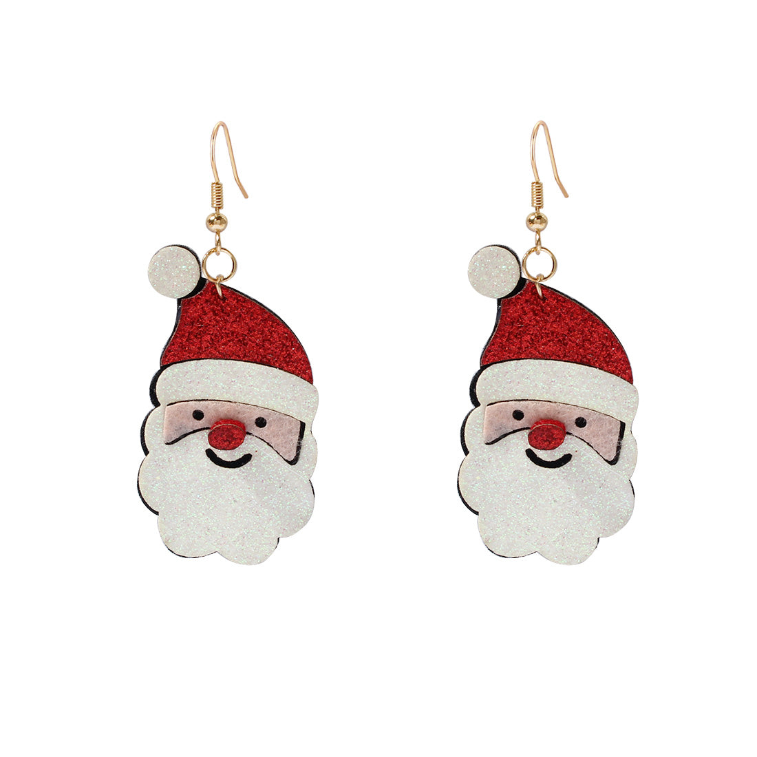 Fashion Christmas Tree Cloth Patchwork Drop Earrings 1 Pair