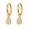 Fashion Geometric Stainless Steel Earrings Plating Zircon Stainless Steel Earrings