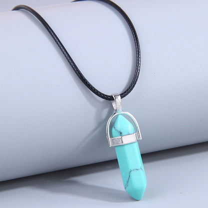 Fashion Geometric Alloy Turquoise Pendant Necklace 1 Piece