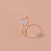 Cool Style C Shape Water Droplets Alloy Inlay Zircon Nose Ring