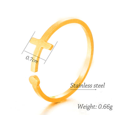 Fashion Cross Stainless Steel Open Loop