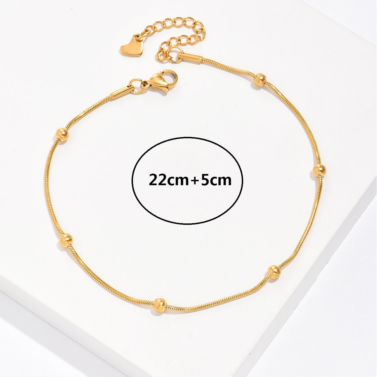 Simple Style Round Dots 201 Stainless Steel Plating 18K Gold Plated Unisex Anklet