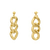 Fashion Chain Gold Plated Stainless Steel Drop Earrings