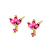 1 Pair Ins Style Simple Style Leaf Star Flower Copper Plating Inlay Zircon Drop Earrings Ear Studs