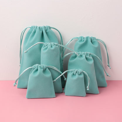 Simple Style Solid Color Cloth Drawstring Jewelry Packaging Bags