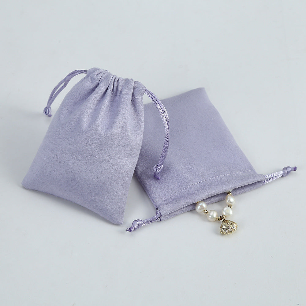 Simple Style Solid Color Cloth Drawstring Jewelry Packaging Bags