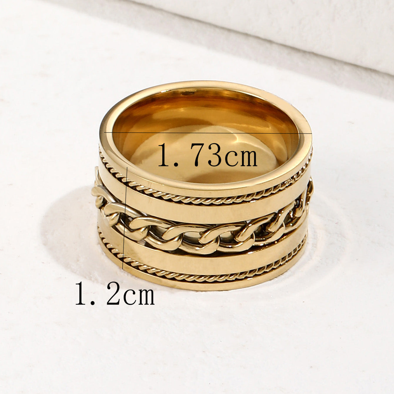 Fashion Twist Stainless Steel Rings Patchwork Stainless Steel Rings 1 Piece