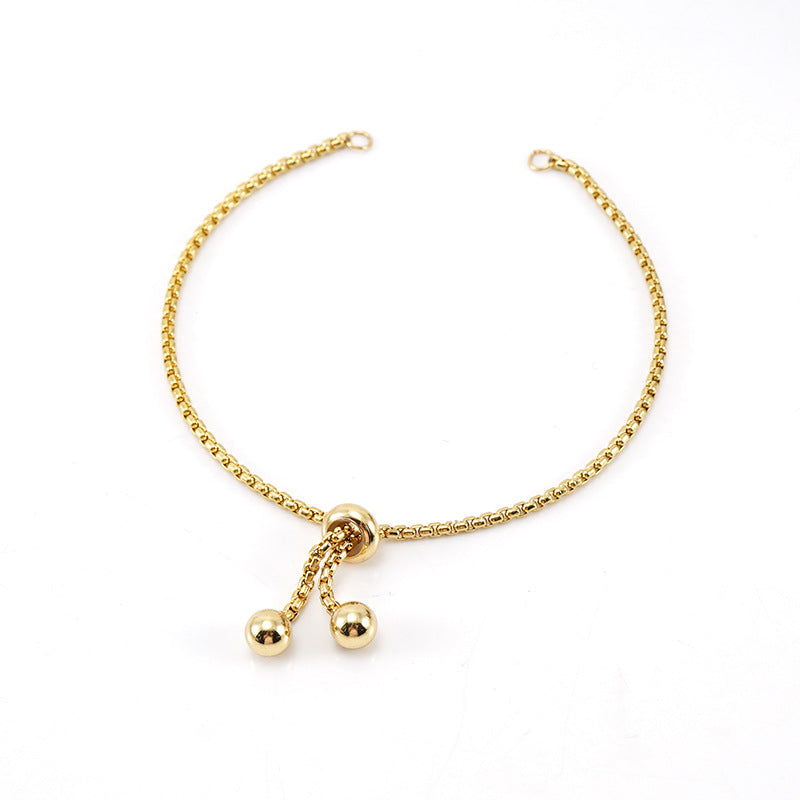 Simple Style Geometric Stainless Steel Bracelets Gold Plated Stainless Steel Bracelets