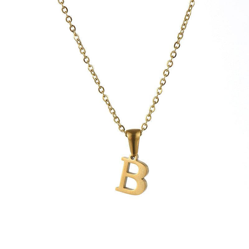 Simple Style Letter Stainless Steel Necklace 1 Piece