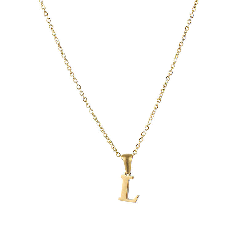 Simple Style Letter Stainless Steel Necklace 1 Piece