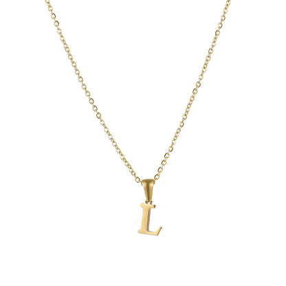 Simple Style Letter Stainless Steel Necklace 1 Piece