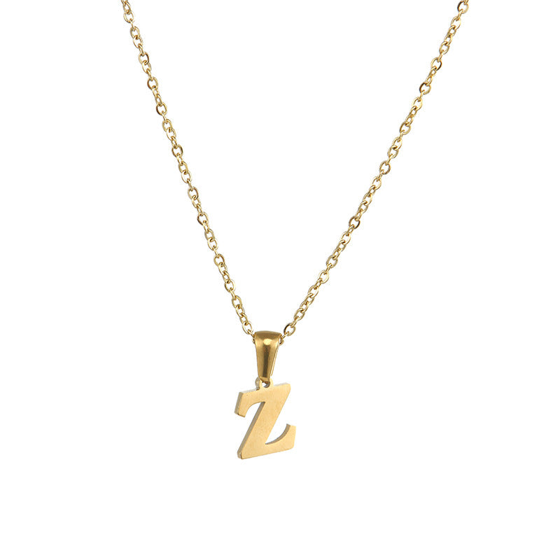 Simple Style Letter Stainless Steel Necklace 1 Piece