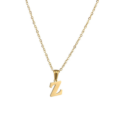 Simple Style Letter Stainless Steel Necklace 1 Piece