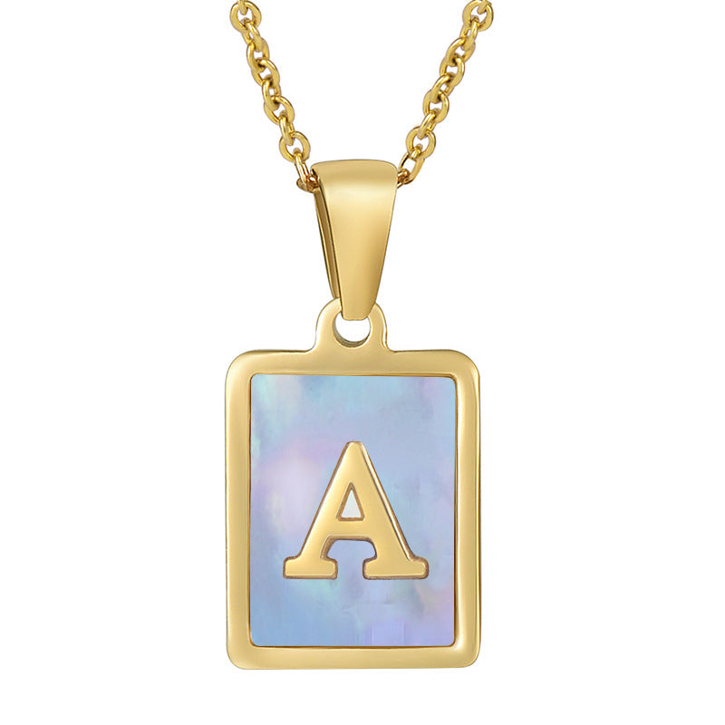 Fashion Letter Titanium Steel Necklace