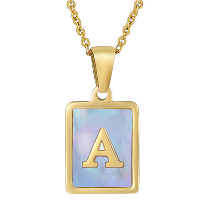 Fashion Letter Titanium Steel Necklace