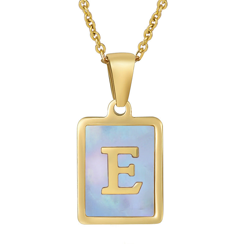 Fashion Letter Titanium Steel Necklace