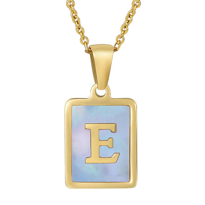 Fashion Letter Titanium Steel Necklace