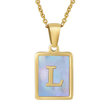 Fashion Letter Titanium Steel Necklace