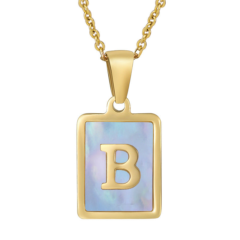 Fashion Letter Titanium Steel Necklace