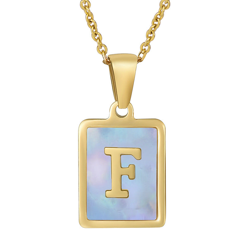 Fashion Letter Titanium Steel Necklace