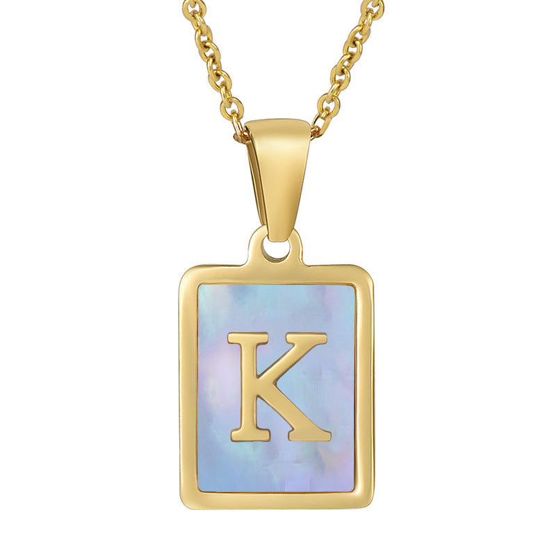 Fashion Letter Titanium Steel Necklace