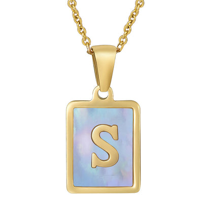 Fashion Letter Titanium Steel Necklace