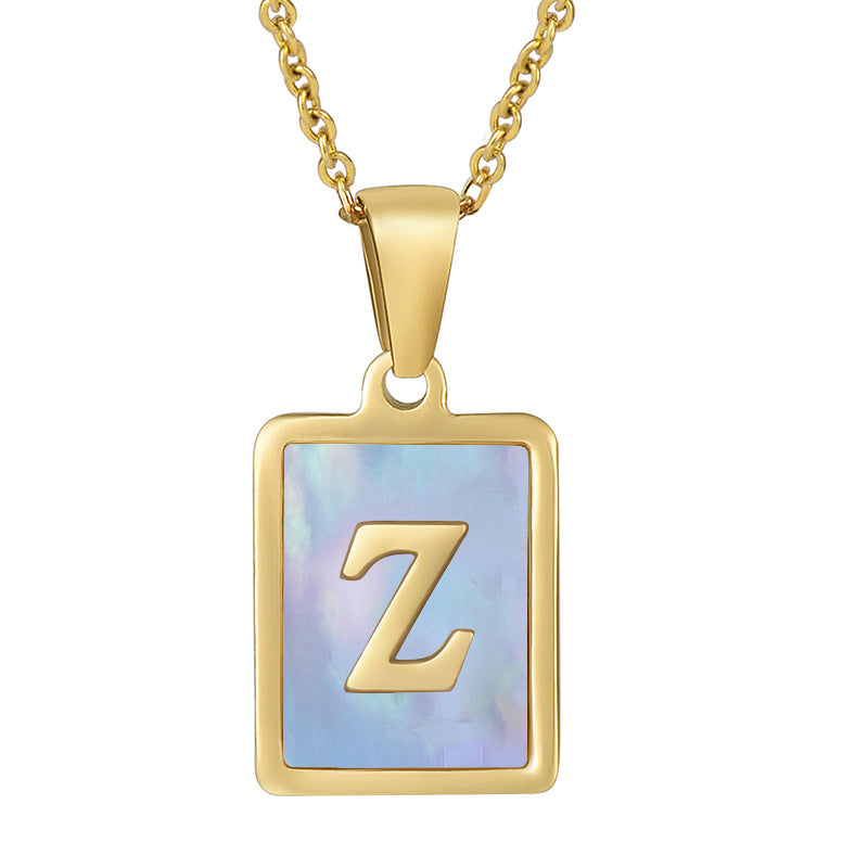 Fashion Letter Titanium Steel Necklace