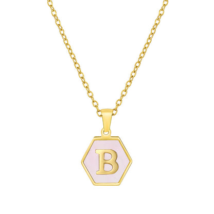 Modern Style Letter Stainless Steel Necklace Plating Stainless Steel Necklaces