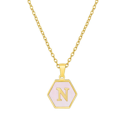 Modern Style Letter Stainless Steel Necklace Plating Stainless Steel Necklaces