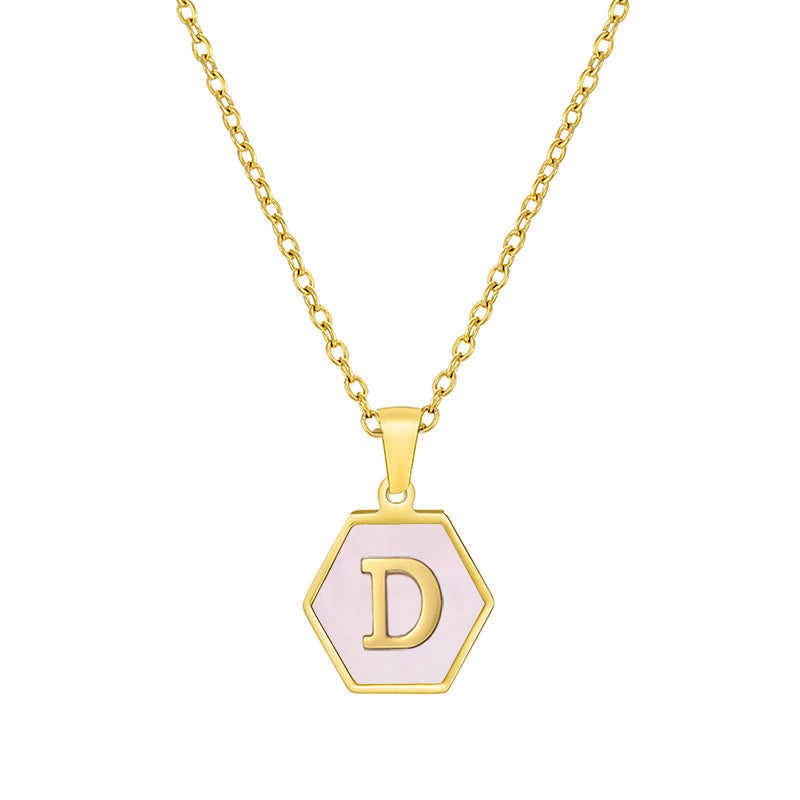 Modern Style Letter Stainless Steel Necklace Plating Stainless Steel Necklaces