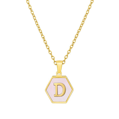 Modern Style Letter Stainless Steel Necklace Plating Stainless Steel Necklaces