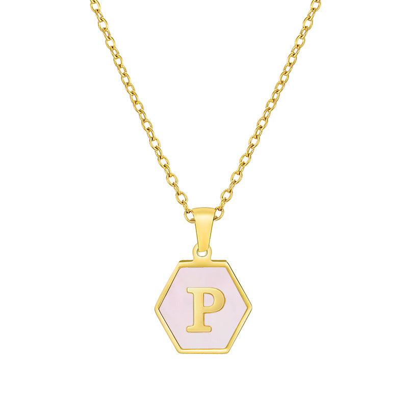 Modern Style Letter Stainless Steel Necklace Plating Stainless Steel Necklaces