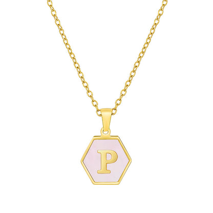 Modern Style Letter Stainless Steel Necklace Plating Stainless Steel Necklaces