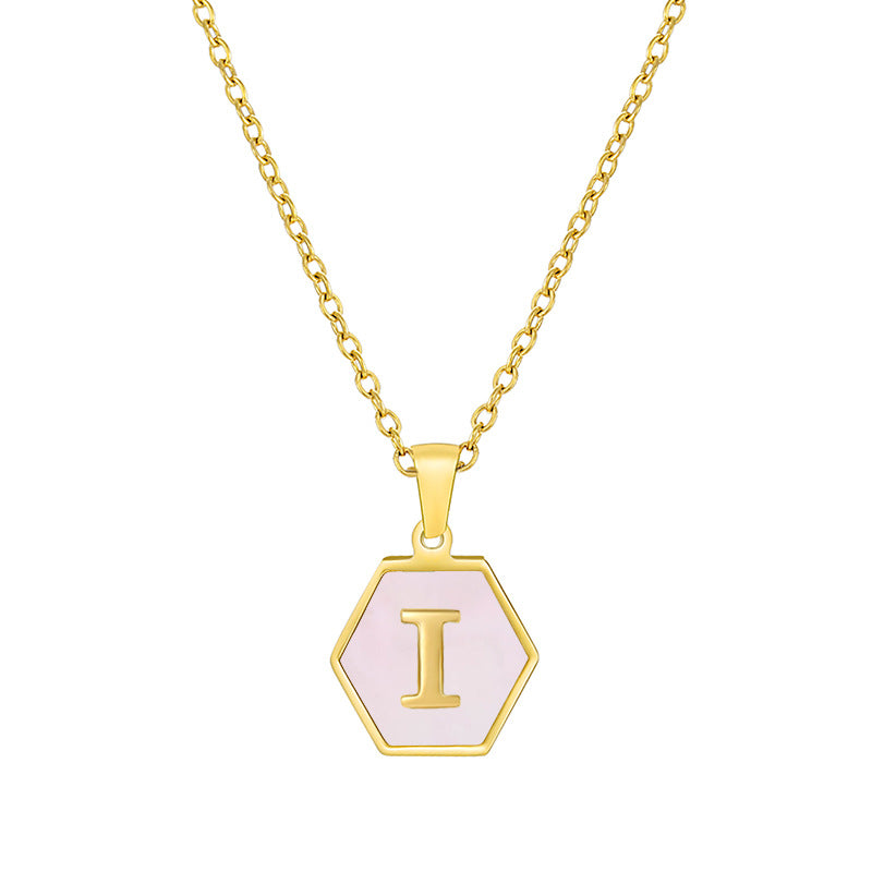 Modern Style Letter Stainless Steel Necklace Plating Stainless Steel Necklaces